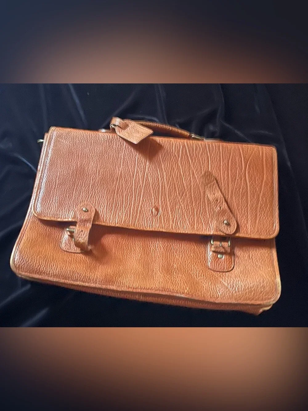 Polo Ralph Lauren Vintage Textured Leather Briefcase